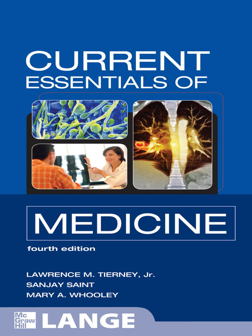 Title details for CURRENT Essentials of Medicine by Lawrence M. Tierney - Available